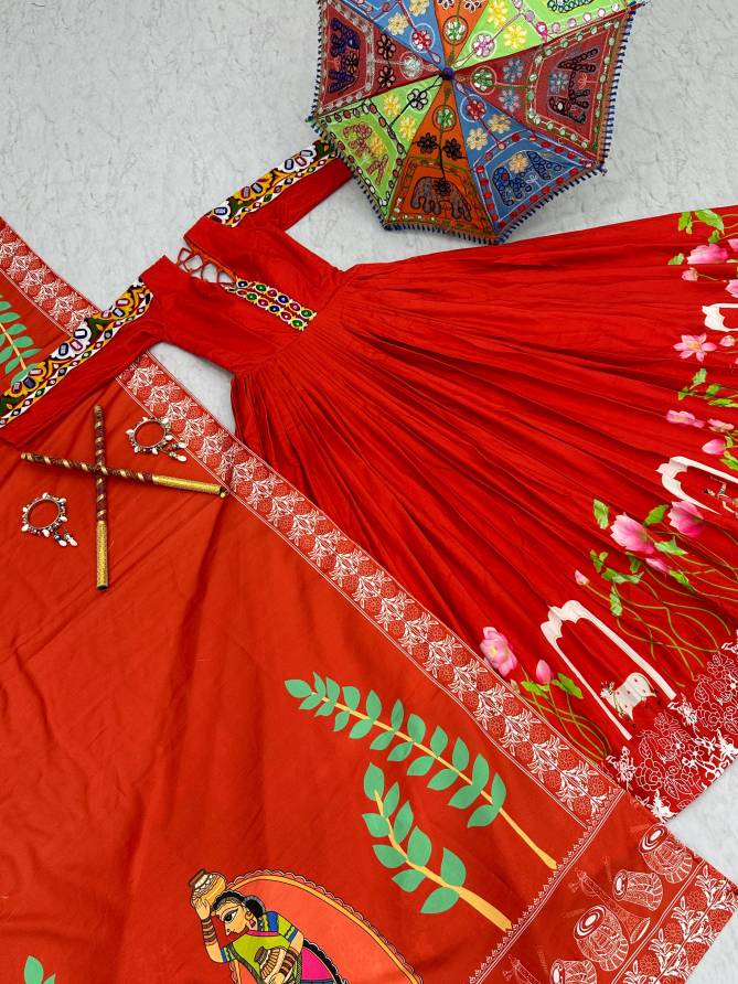 PC N22 Cotton Navaratri Special Gown Wholesale Market In Surat 